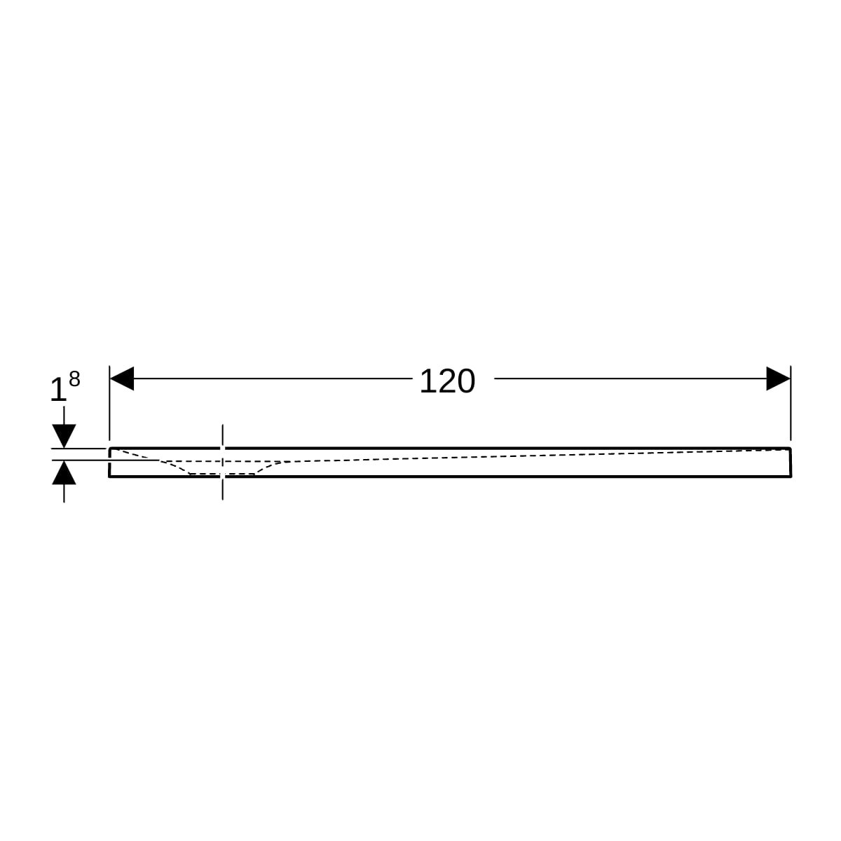 Receveur rectangulaire Geberit Olona Blanc 120x80cm - GEBERIT 550.763.00.1 