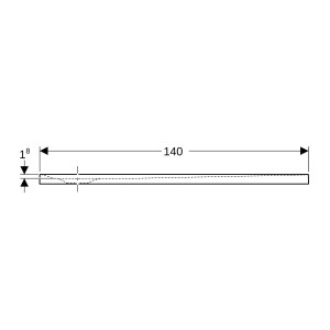 Receveur rectangulaire Geberit Olona Blanc 140x70cm - GEBERIT 550.766.00.1 