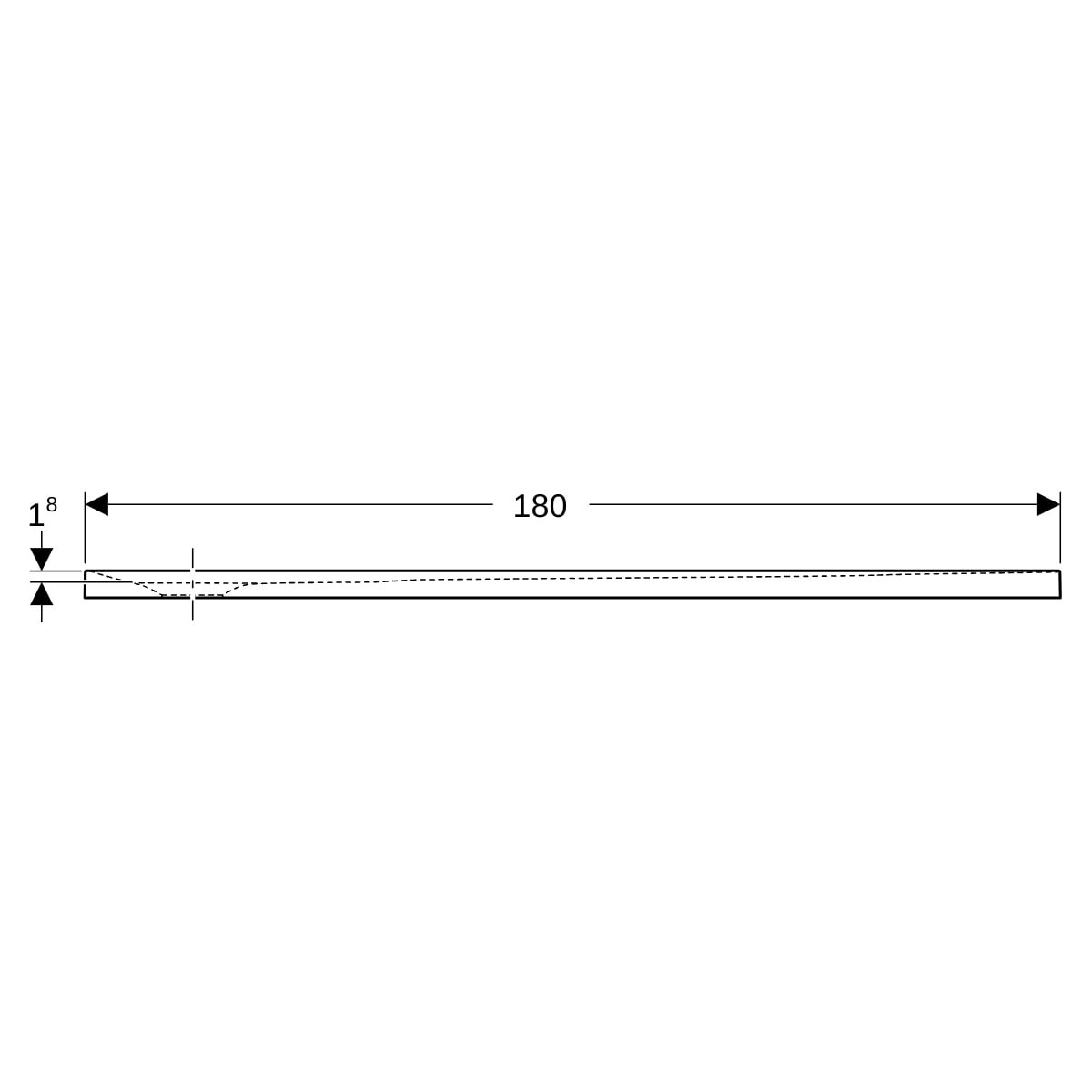Receveur rectangulaire Geberit Olona Blanc 180x90cm - GEBERIT 550.790.00.1 