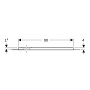 Receveur carré Geberit Olona av natte d'étanchéité Blanc 90x90cm - GEBERIT 550.901.00.1 