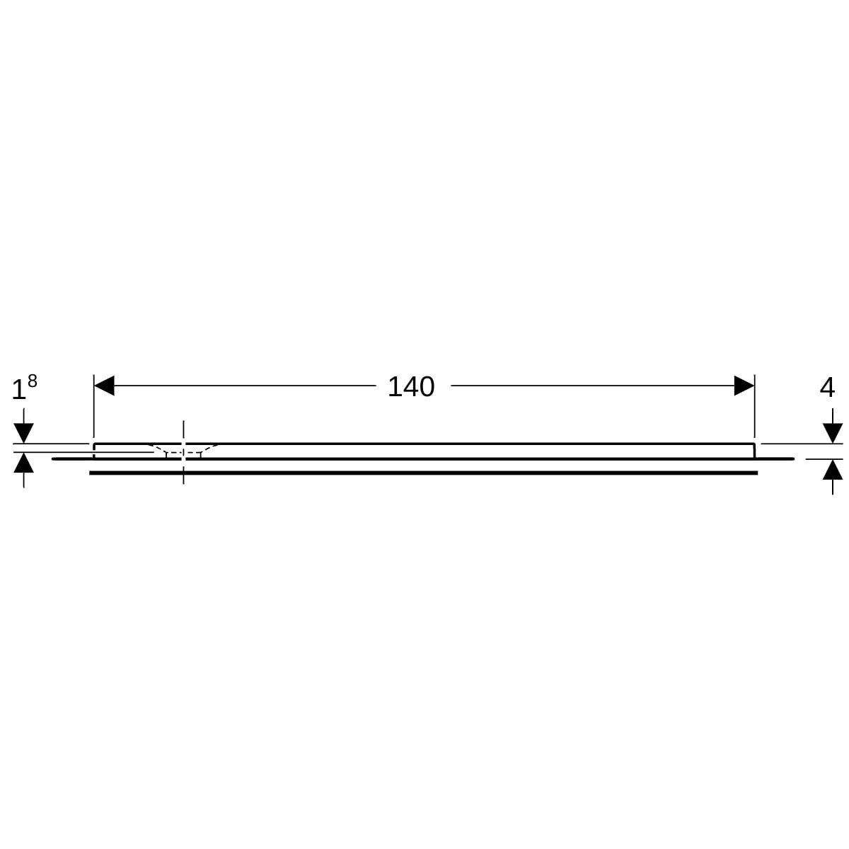 Receveur rectangulaire Geberit Olona av natte d'étanchéité Blanc 140x80cm - GEBERIT 550.918.00.1 