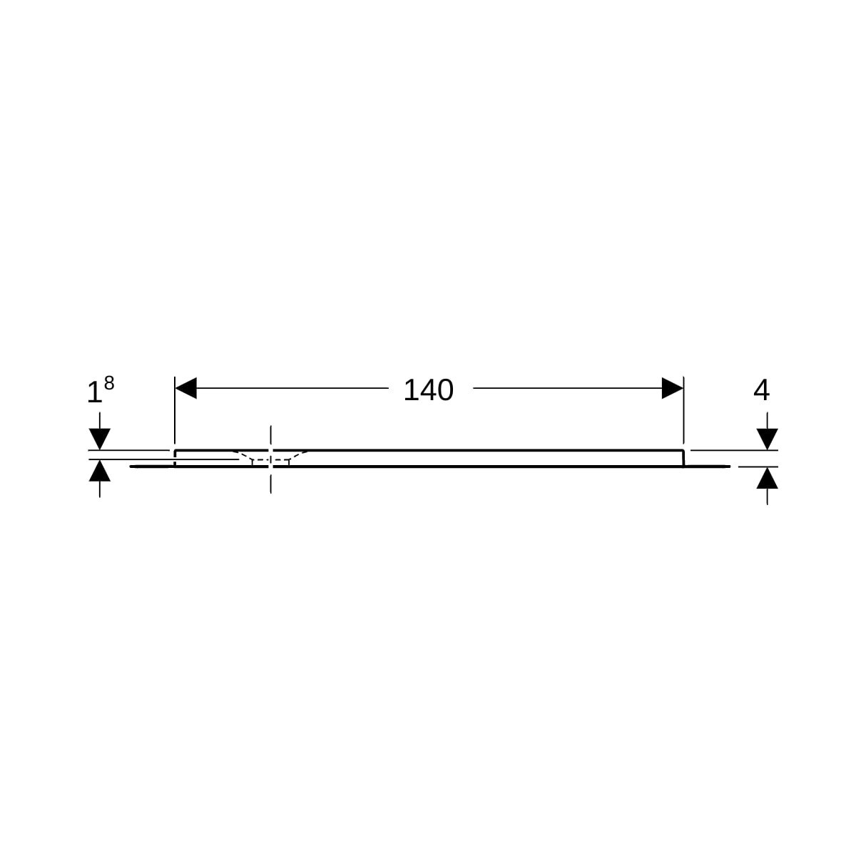 Receveur rectangulaire Geberit Olona av natte d'étanchéité Blanc 140x100cm - GEBERIT 550.920.00.1 