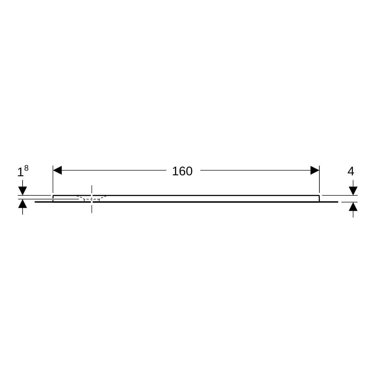 Receveur rectangulaire Geberit Olona av natte d'étanchéité Blanc 160x100cm - GEBERIT 550.925.00.1 