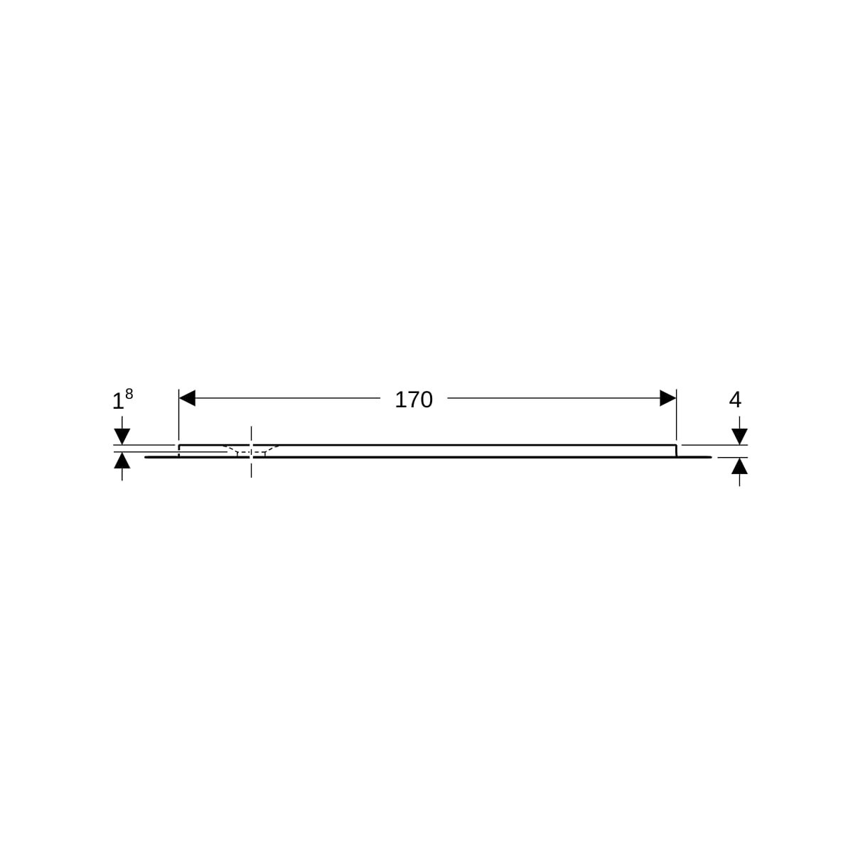 Receveur rectangulaire Geberit Olona av natte d'étanchéité Blanc 170x90cm - GEBERIT 550.929.00.1 