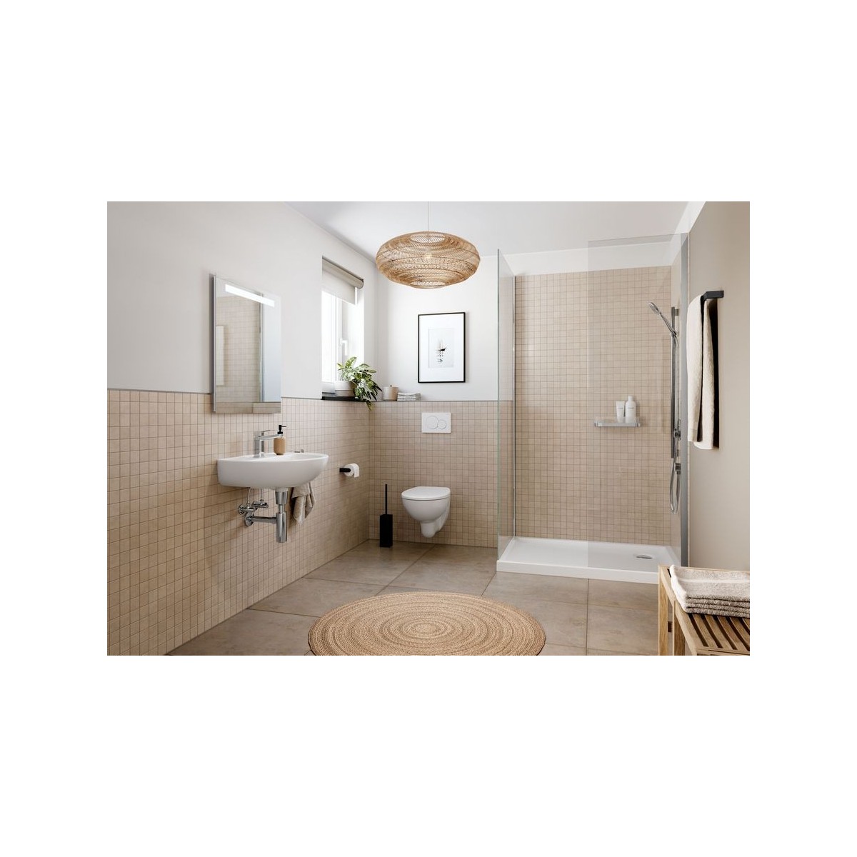 Receveur de douche rectangulaire Geberit Bastia à poser 80x120x7cm - GEBERIT 00729200000001 