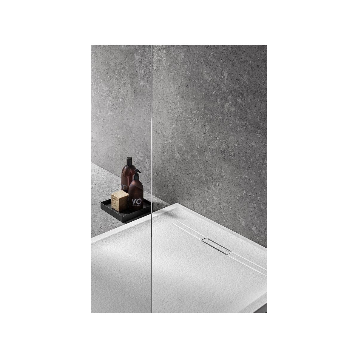 Receveur rectangulaire Geberit Sestra 90 x 70 Blanc Structure ardoise - GEBERIT 550.202.00.2 
