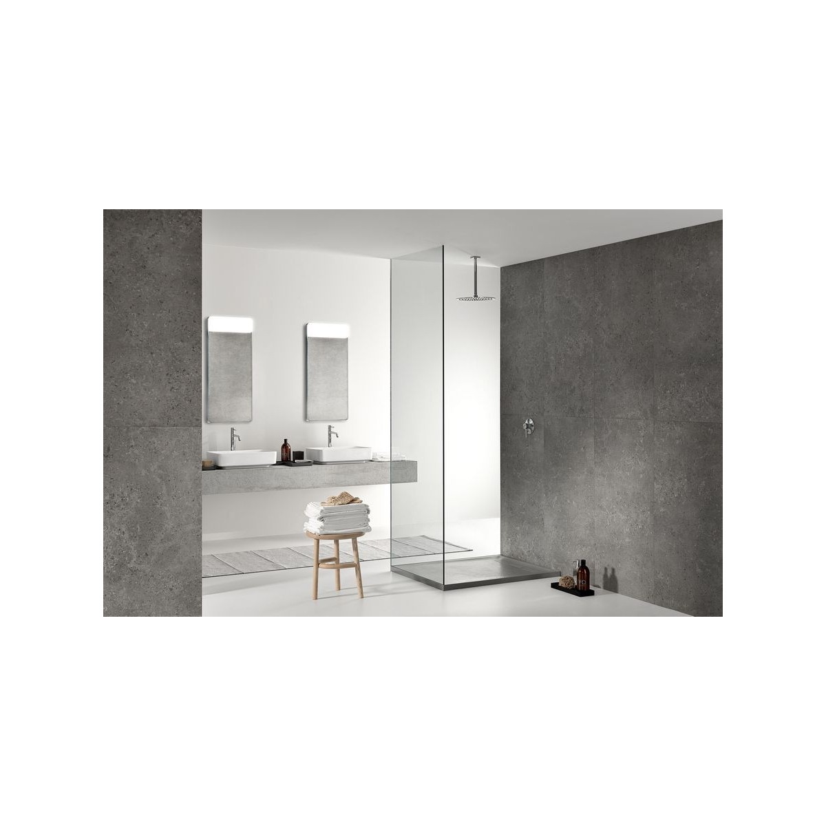 Receveur rectangulaire Geberit Sestra 90 x 70 Gris Structure ardoise - GEBERIT 550.212.00.2 