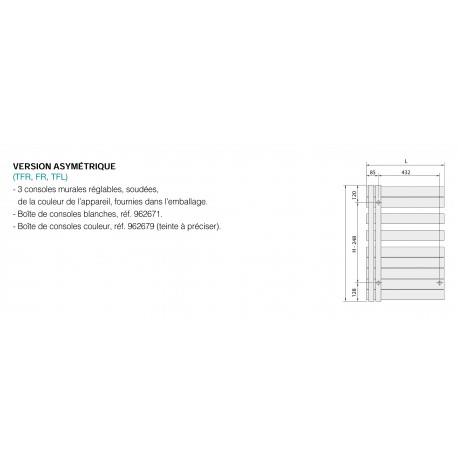 Sèche-serviette ACOVA - FASSANE Spa asymétrique à droite électrique 750W TFR075-055/GF
