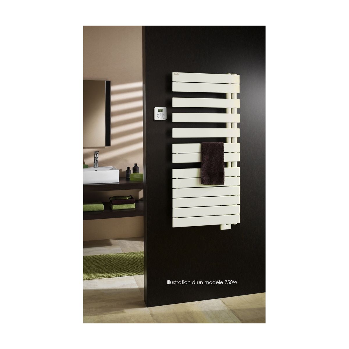 Sèche-serviette ACOVA FASSANE Spa asymétrique à droite électrique 750W White Matt 0556 TFR-075-055/GFC0556