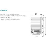 Sèche-serviette ACOVA - FASSANE SPA  + AIR Asymétrique à gauche eau chaude 1594W (594W + 1000W) FL118-055IFS