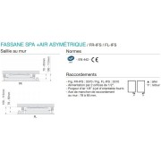 Sèche-serviette ACOVA - FASSANE SPA  + AIR Asymétrique à gauche eau chaude 1594W (594W + 1000W) FL118-055IFS