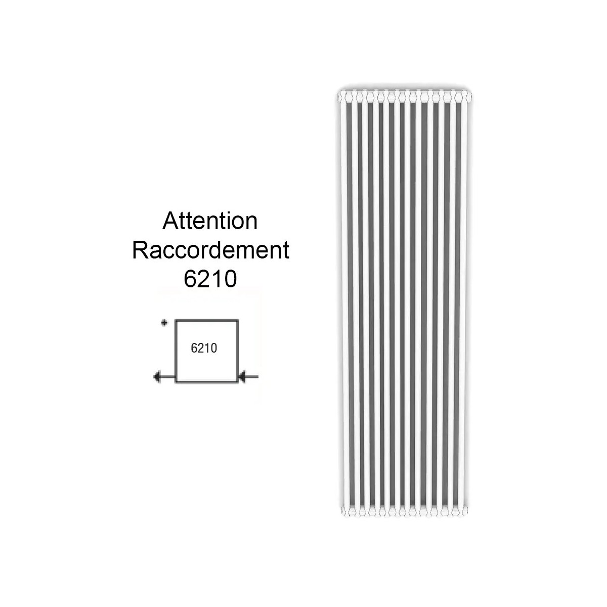 Radiateur chauffage central VUELTA Vertical Acova M2C3-08-200 raccordement 6210