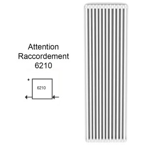 Radiateur eau chaude VUELTA Vertical 1464W raccordement 6210 - ACOVA M2C3-08-200