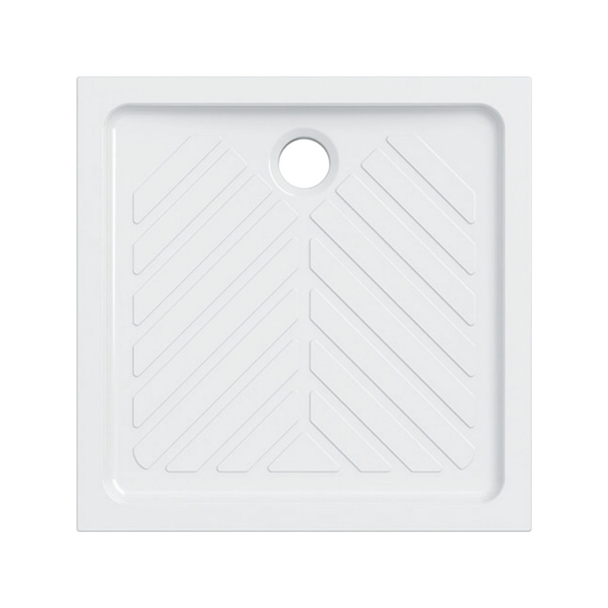 Receveur de douche carré Geberit Renova à poser surélevé 80x80x16cm Blc - GEBERIT 00716100000 
