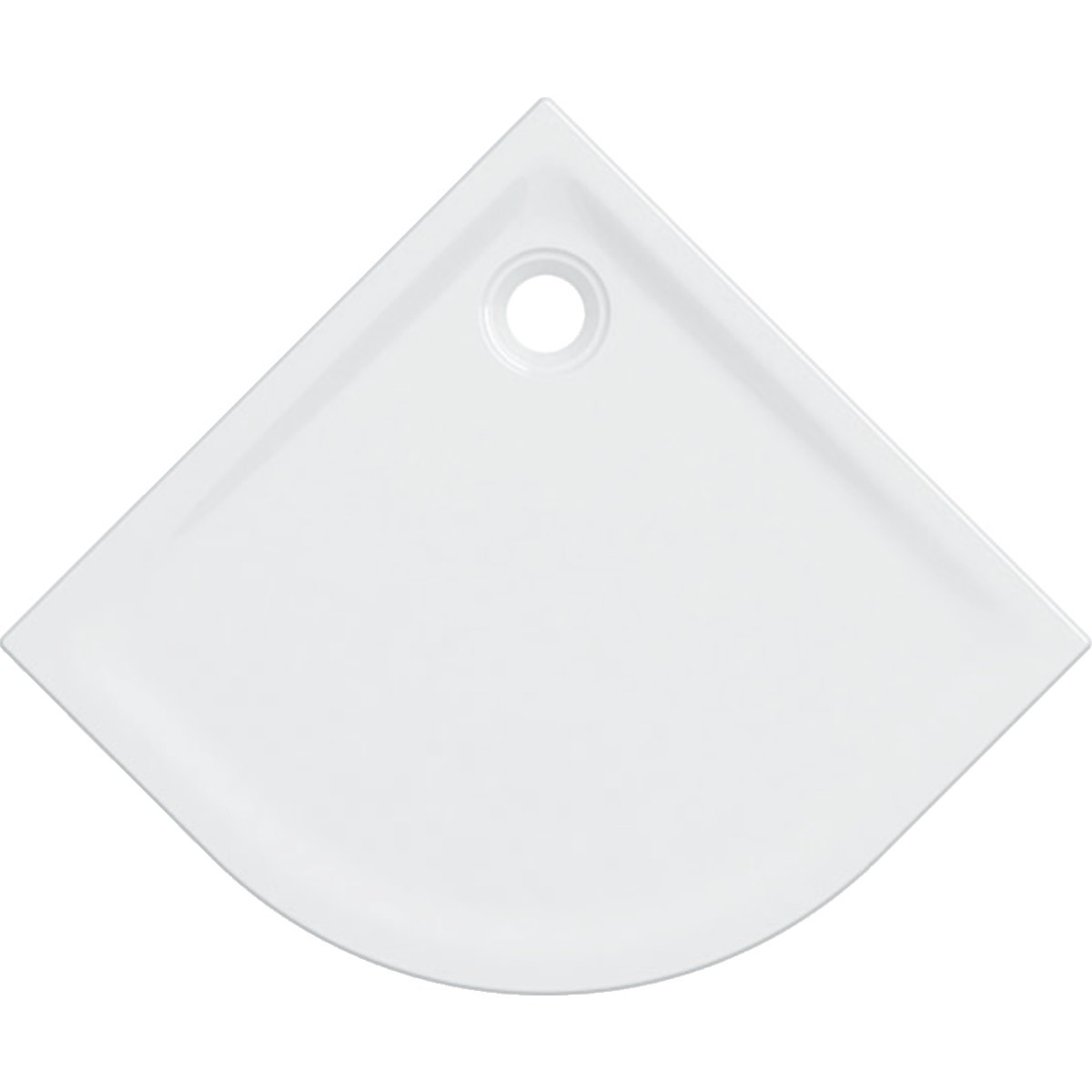 Receveur de douche d'angle Geberit Renova à poser à encastrer 90 cm Blc - GEBERIT 00725800000AG3 