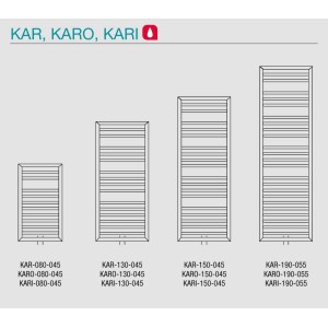 Sèche-serviette eau chaude ACOVA KADRANE SPA Chromé 443W - KARO-150-055