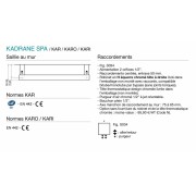 Sèche-serviette eau chaude ACOVA KADRANE SPA Chromé 443W - KARO-150-055