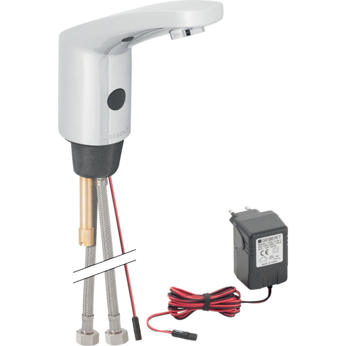 Robinetterie de lavabo Geberit type 185 alimentation sur secteur Chromé brilla - GEBERIT 116.145.21.1 