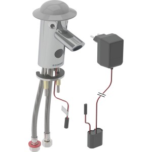 Robinetterie lavabo Geberit Bambini avec mitigeur alimentation secteur chromé - GEBERIT 116.209.21.5 