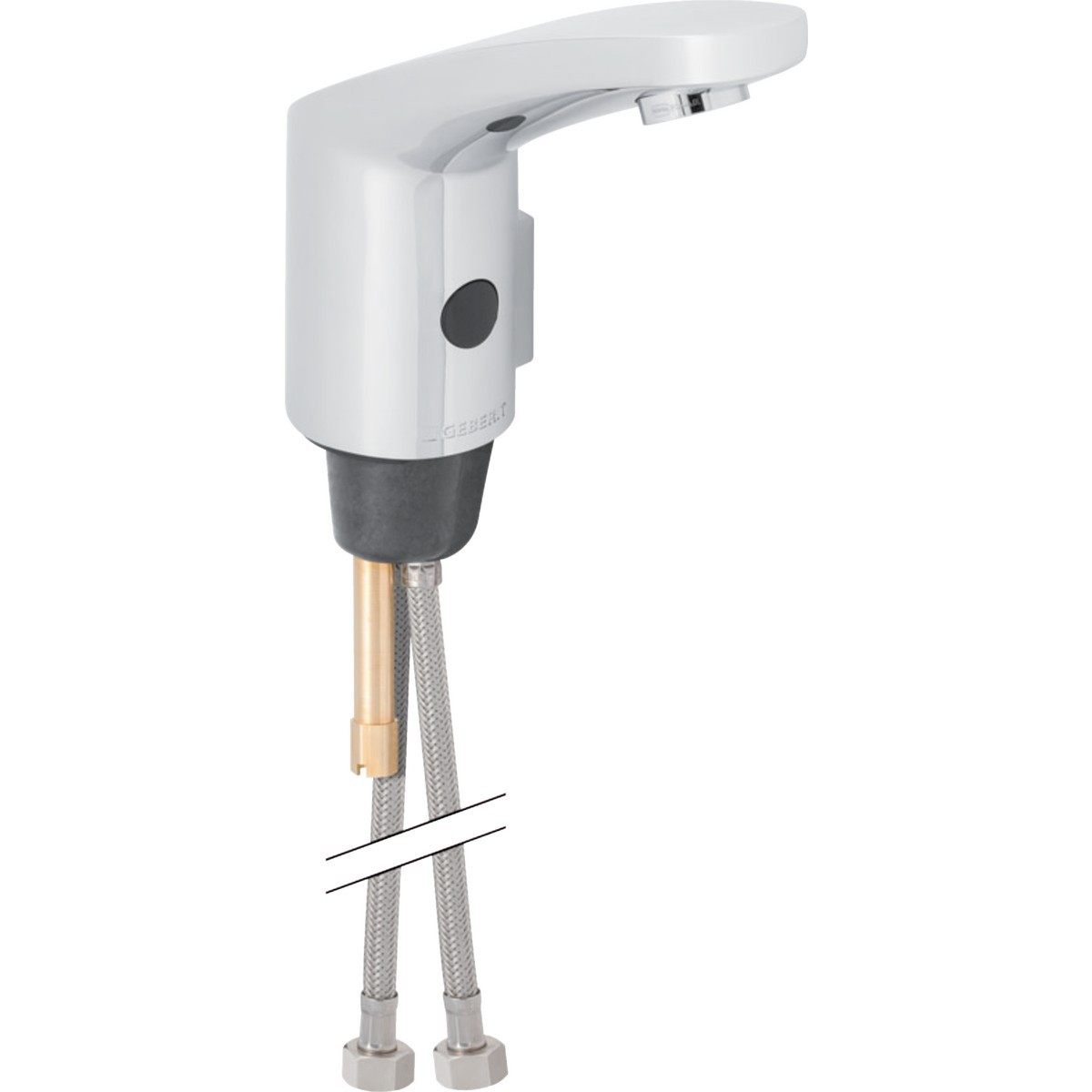 Robinetterie de lavabo Geberit type 185 alimentation par pile Chromé brillant - GEBERIT 116.255.21.1 