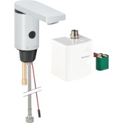 Robinetterie de lavabo Geberit type 186 alimentation par générateur Chromé bri - GEBERIT 116.336.21.1 