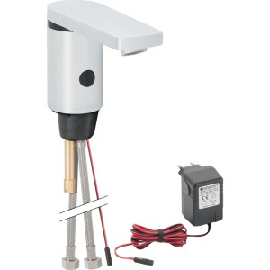 Robinetterie de lavabo Geberit type 186 alimentation sur secteur Chromé brilla - GEBERIT 116.146.21.1 