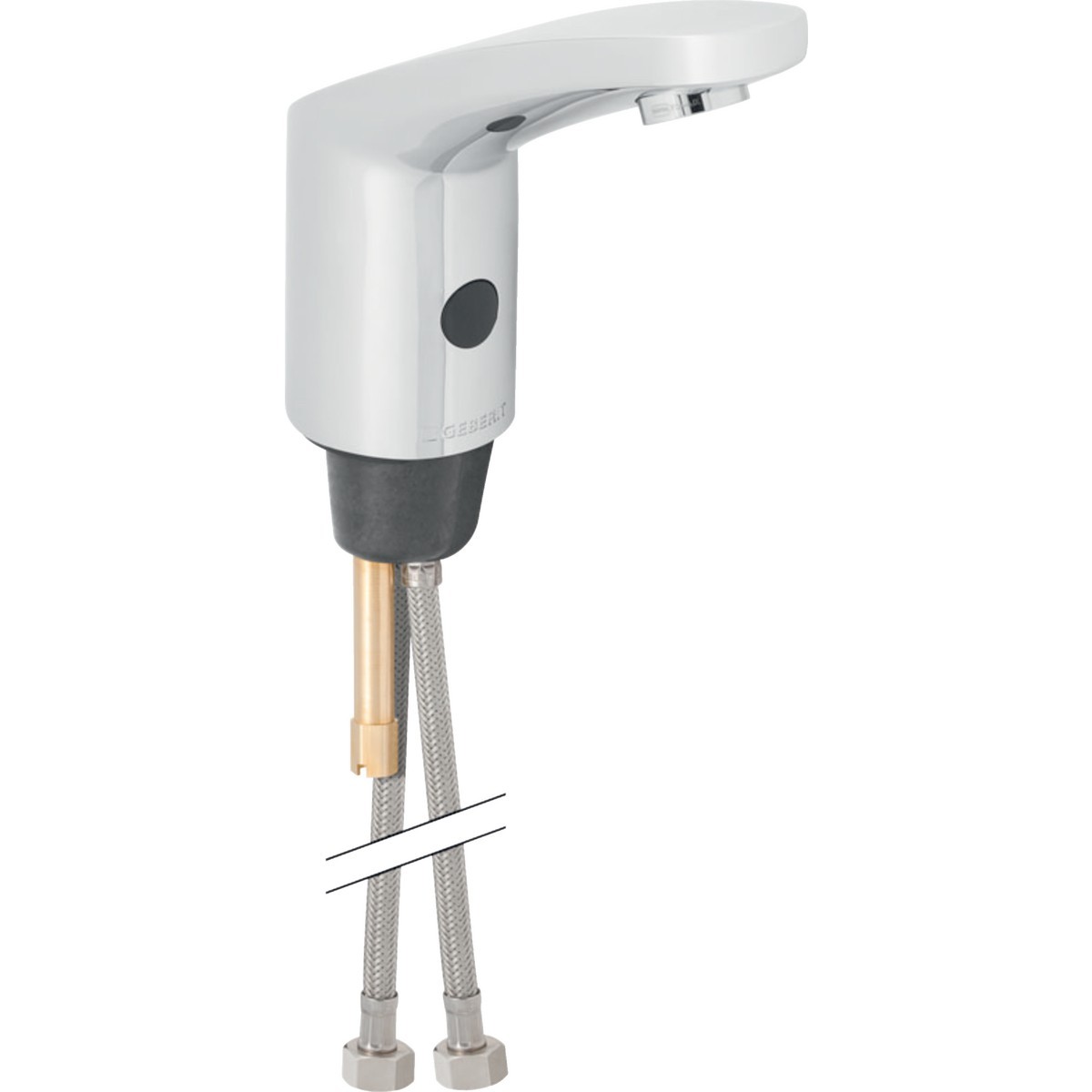 Robinetterie de lavabo Geberit type 185 alimentation par pile Chromé brillant - GEBERIT 116.245.21.1 