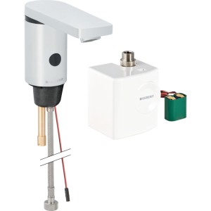 Robinetterie de lavabo Geberit type 186 alimentation par générateur Chromé bri - GEBERIT 116.336.21.1 
