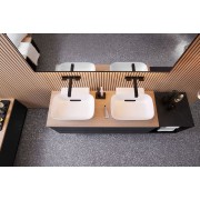 Robinetterie ONE design rect montage mural pr module à encastrer L22 noir - GEBERIT 116.465.14.1 