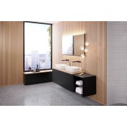 Robinetterie ONE design rect montage mural pr module à encastrer L22 noir - GEBERIT 116.465.14.1 
