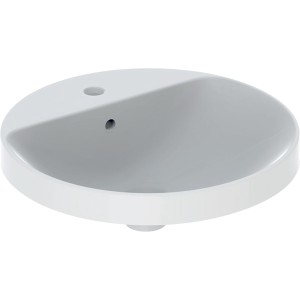 Vasque à enc. Geberit VariForm ronde 48 plage rob. Trop-plein Blanc - GEBERIT 500.704.01.2 