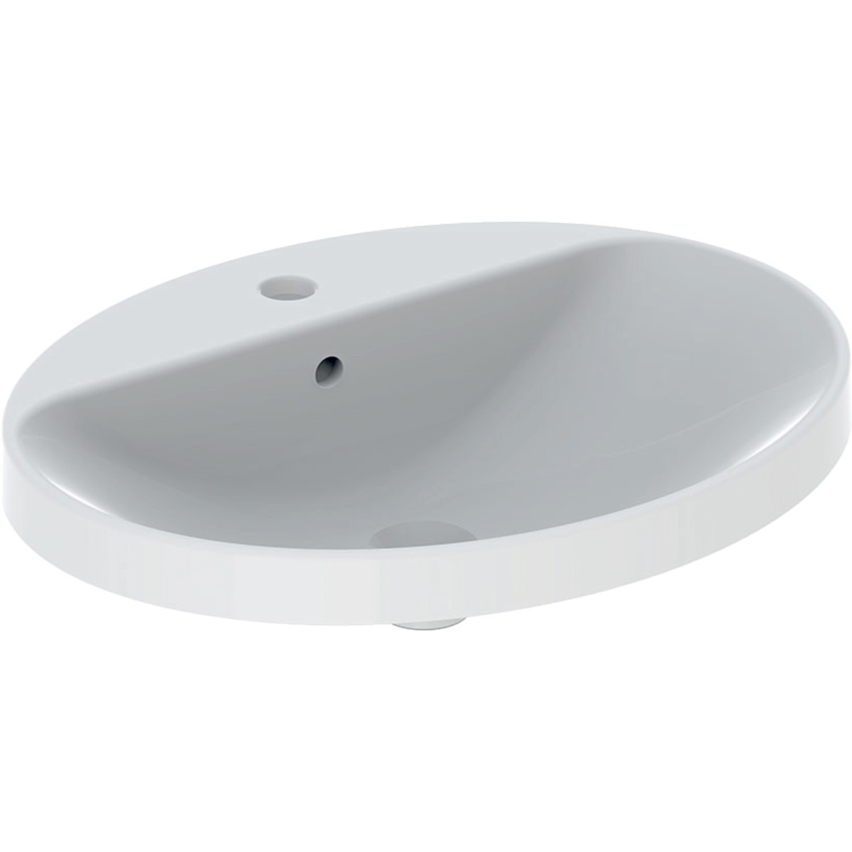Vasque à enc. Geberit VariForm ov plage rob. 60x48 trop-plein Blanc - GEBERIT 500.724.01.2 