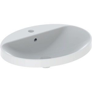 Vasque à enc. Geberit VariForm ov plage rob. 60x48 trop-plein Blanc - GEBERIT 500.724.01.2 