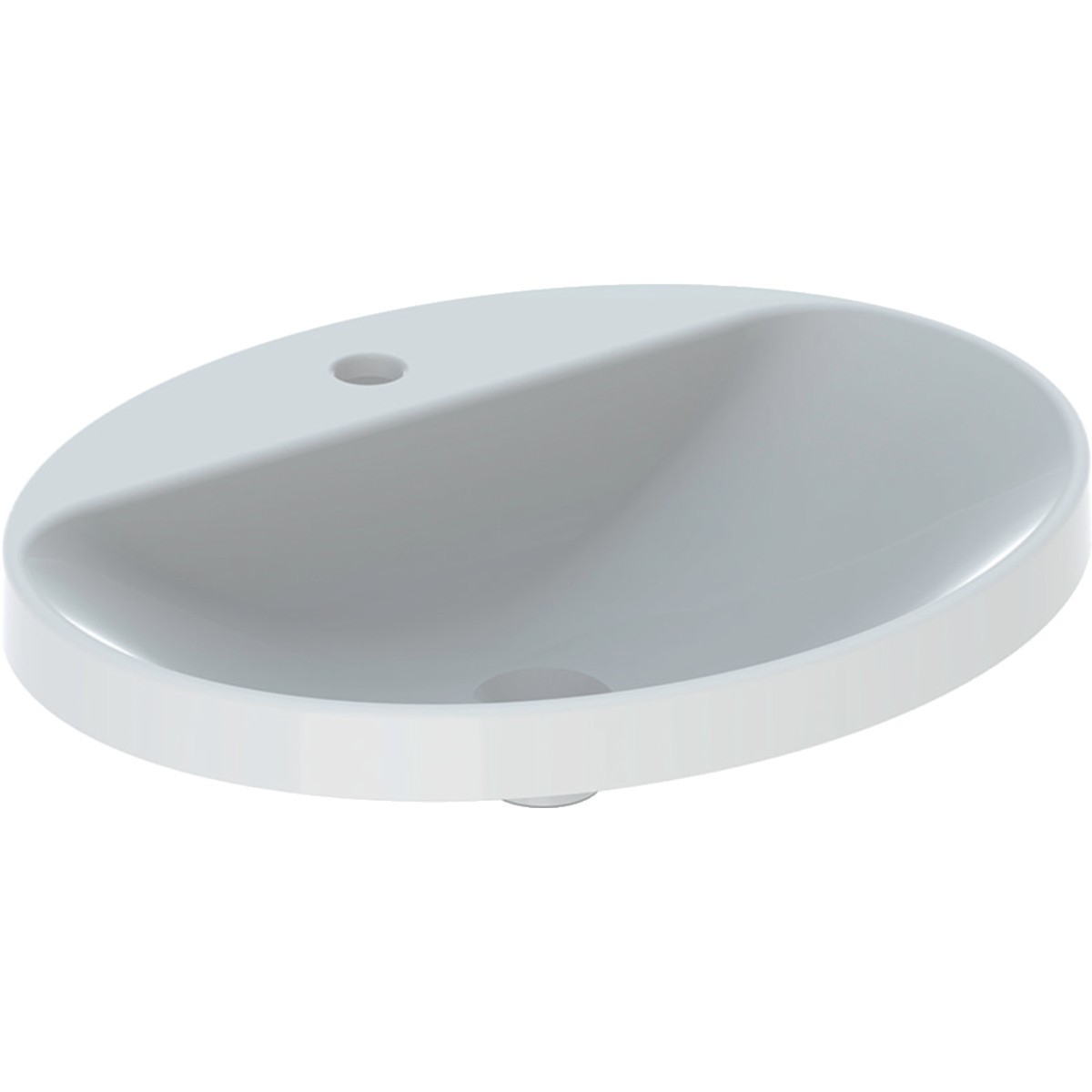 Vasque à enc. Geberit VariForm ov plage rob. 60x48 sans trop-plein Blanc - GEBERIT 500.726.01.2 