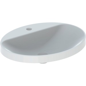 Vasque à enc. Geberit VariForm ov plage rob. 60x48 sans trop-plein Blanc - GEBERIT 500.726.01.2 