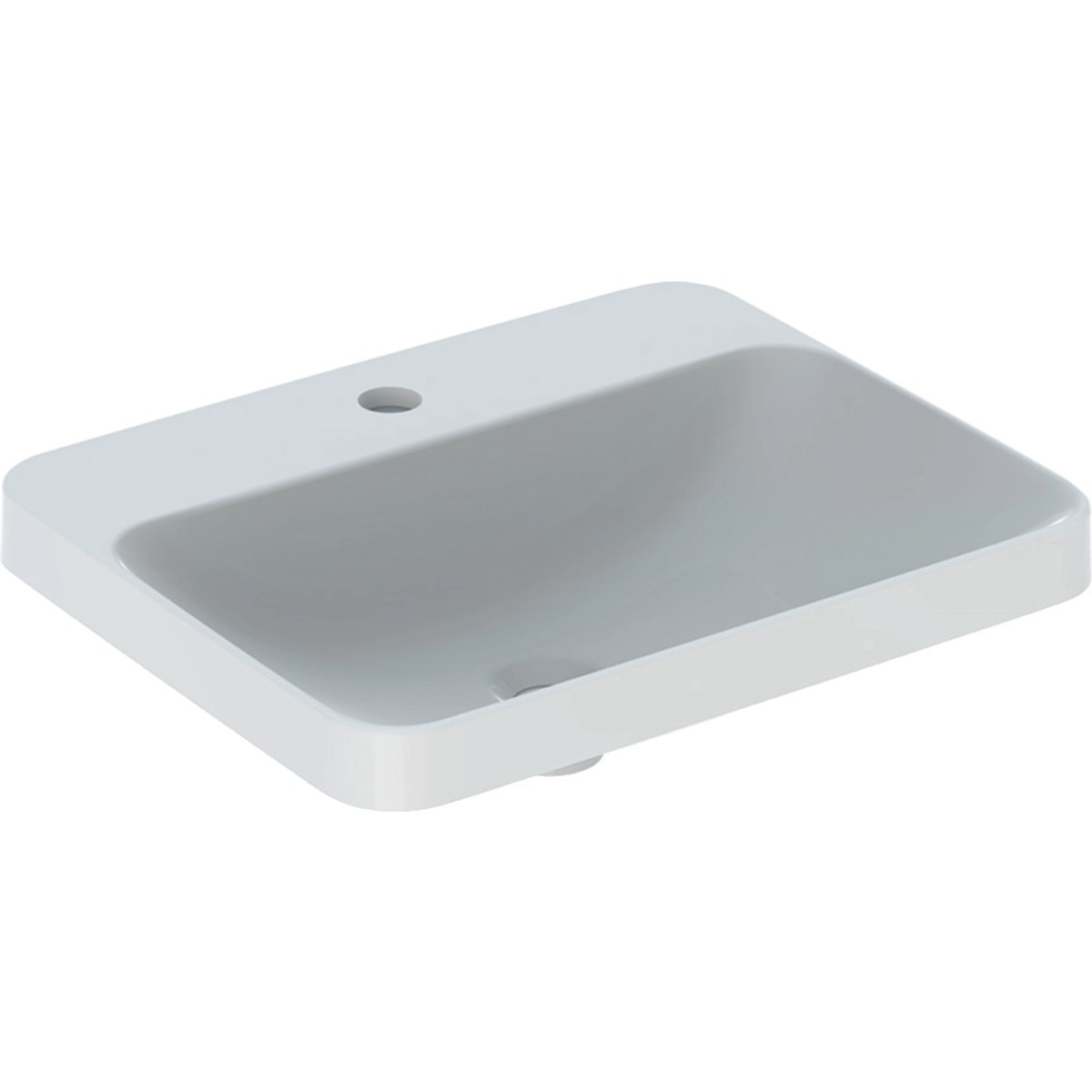 Vasque à enc. Geberit VariForm rect. plage rob. 55x45 sans trop-plein Blanc - GEBERIT 500.742.01.2 