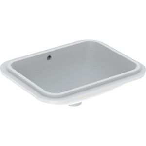 Vasque à enc. par dessous Geberit VariForm rect. 45x44 trop-plein Blanc - GEBERIT 500.760.01.2 