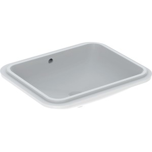 Vasque à enc. par dessous Geberit VariForm rect. 50x49 trop-plein Blanc - GEBERIT 500.764.01.2 