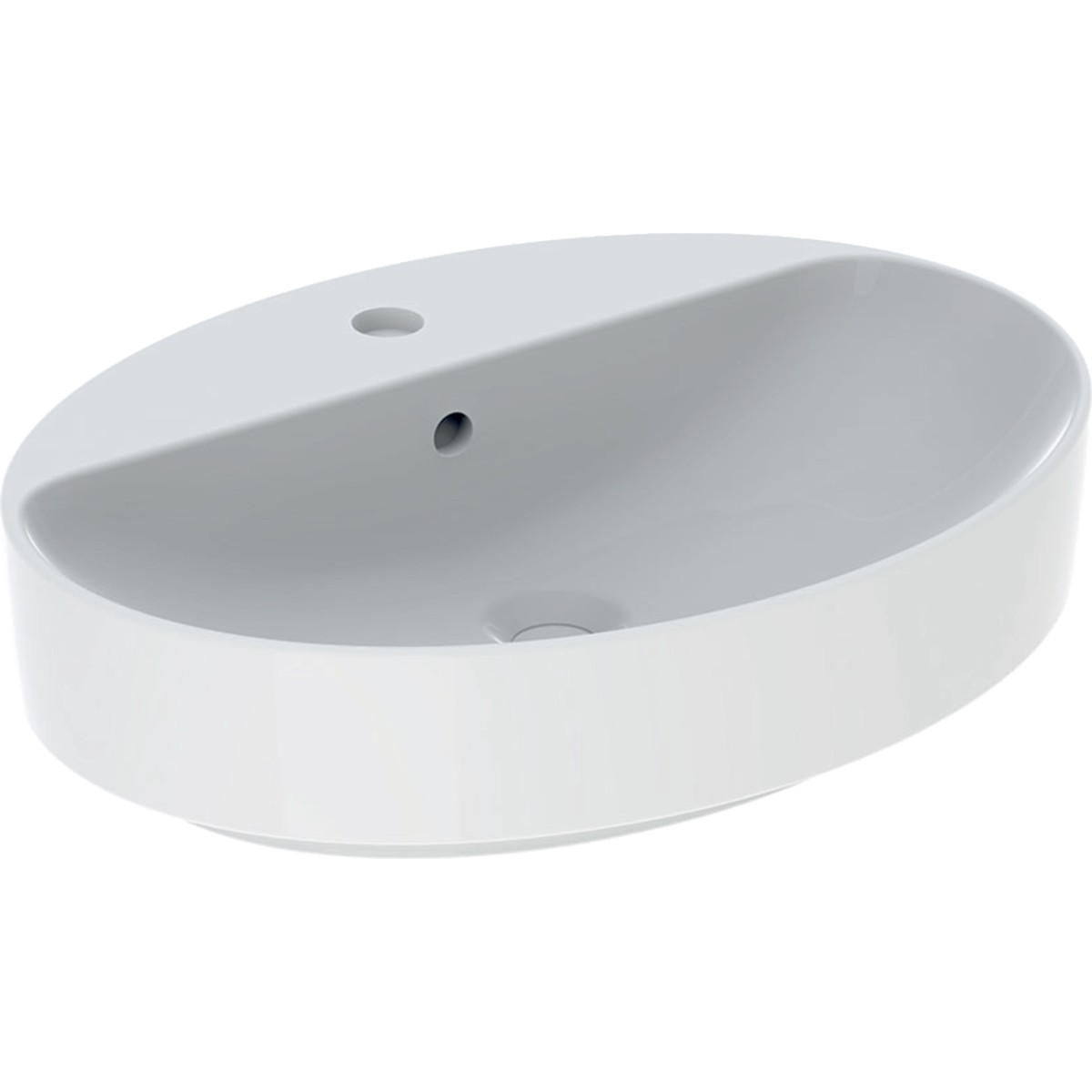 Vasque à poser Geberit VariForm ov plage rob. 60x45 trop-plein Blanc - GEBERIT 500.772.01.2 