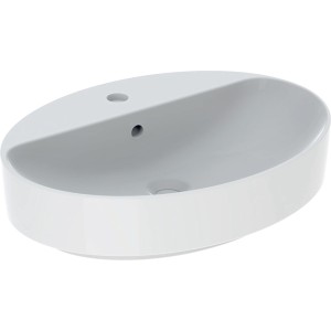 Vasque à poser Geberit VariForm ov plage rob. 60x45 trop-plein Blanc - GEBERIT 500.772.01.2 