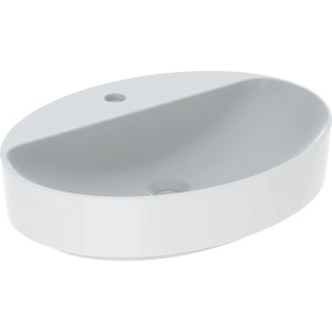 Vasque à poser Geberit VariForm ov plage rob. 60x45 sans trop-plein Blanc - GEBERIT 500.773.01.2 