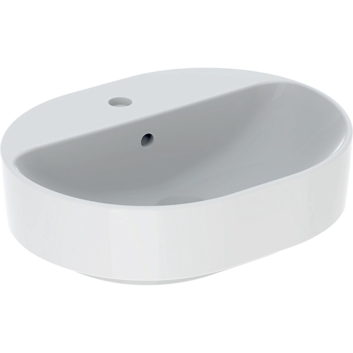 Vasque à poser Geberit VariForm obl plage rob. 50x40 trop-plein Blanc - GEBERIT 500.775.01.2 