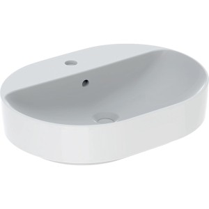Vasque à poser Geberit VariForm obl plage rob. 60x45 trop-plein Blanc - GEBERIT 500.777.01.2 