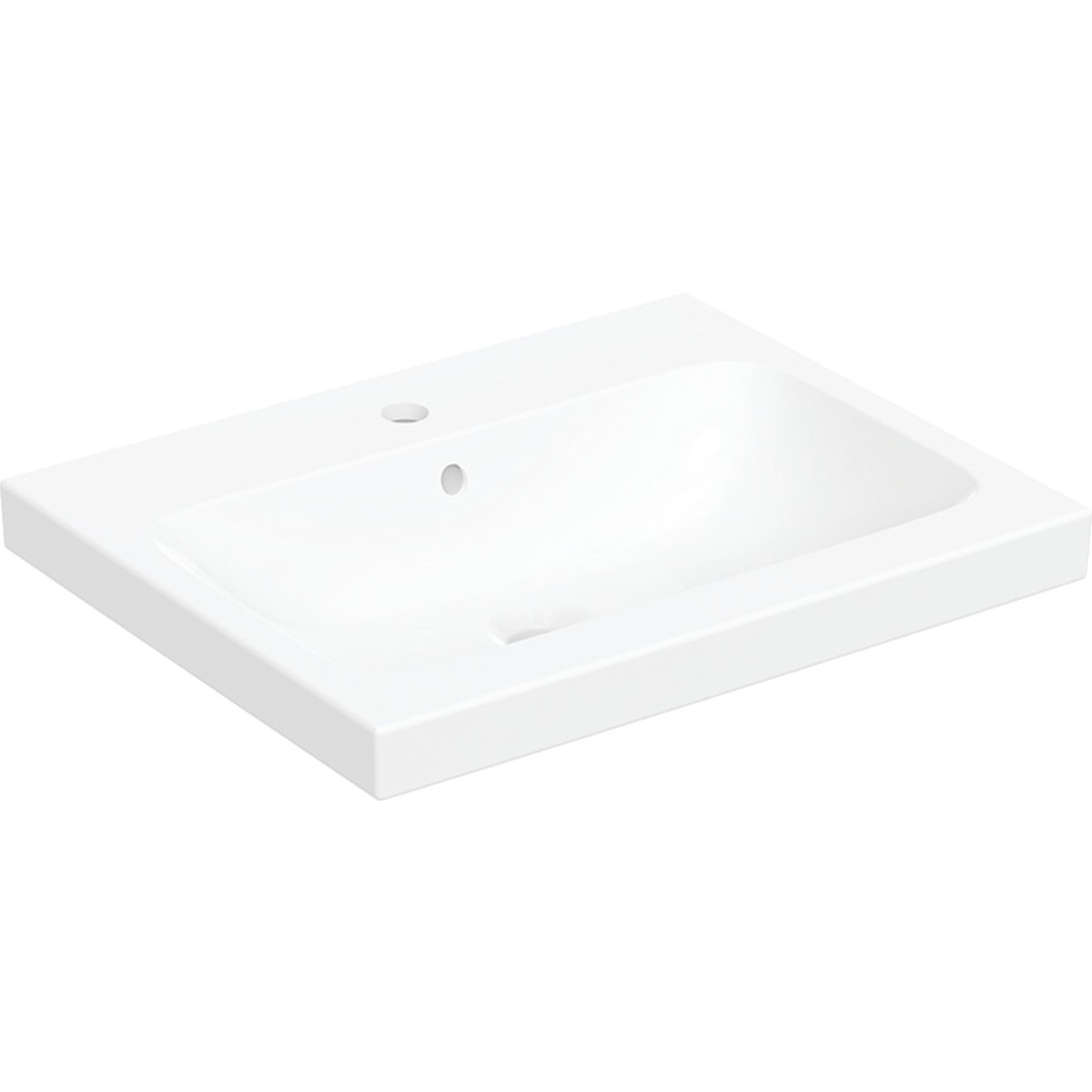 Vasque à poser Geberit iCon Light 60x48 trou robi trop plein Blanc brillant - GEBERIT 501.847.00.1 