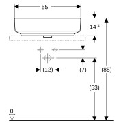 Vasque à poser Geberit VariForm ov 55x40 sans trop-plein Blanc - GEBERIT 500.771.01.2 