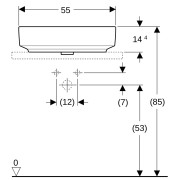 Vasque à poser Geberit VariForm rect. 55x40 sans trop-plein Blanc - GEBERIT 500.779.01.2 