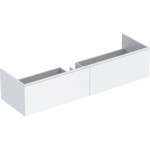 Meub. bas Geberit Xeno² pour lav minéral 2 tiroirs 159.5x35x47.3 Varicor blc - GEBERIT 500.346.01.1 
