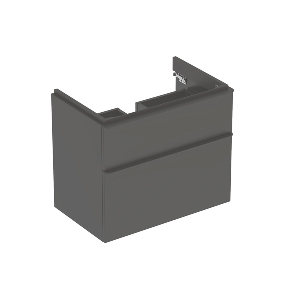 Meub. bas Geberit Smyle Square pour lavabo avec 2 tiroirs 73.4x61.7x47 Gris mat - GEBERIT 500.353.JK.1 