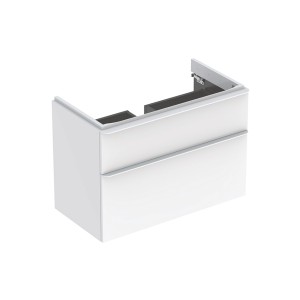 Meub. bas Geberit Smyle Square pour lavabo 2 tiroirs 88.4x61.7x47 Blanc Laqué - GEBERIT 500.354.00.1 