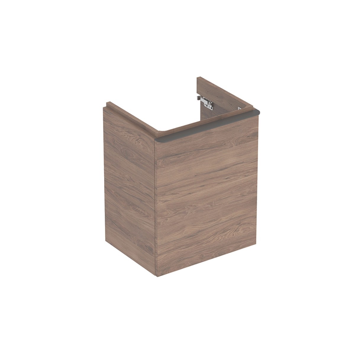 Meuble Geberit Smyle Square lave-mains ch. à dte. 49.2x61.7x40.6cm Noyer - GEBERIT 500.363.JR.1 